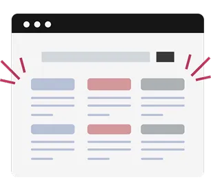 ウェブサイトの検索結果ページのイメージ